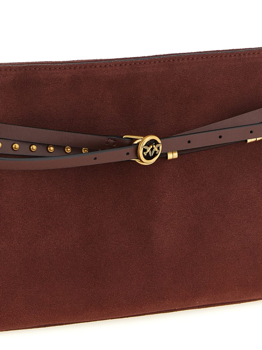 PINKO Bordeaux Cowhide Shoulder Bag - Image 3