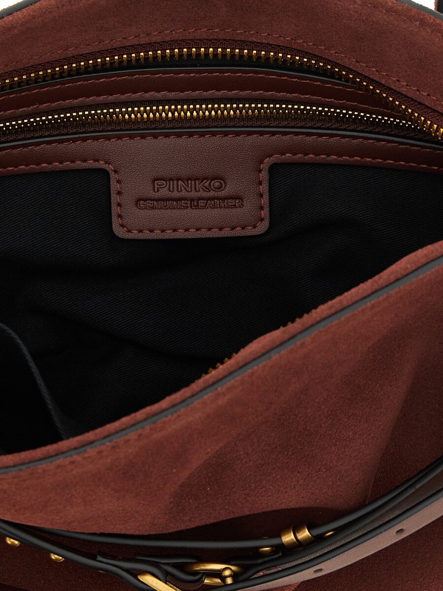 PINKO Bordeaux Cowhide Shoulder Bag - Image 4