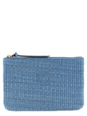PINKO Blue Polypropylene Clutch Bag