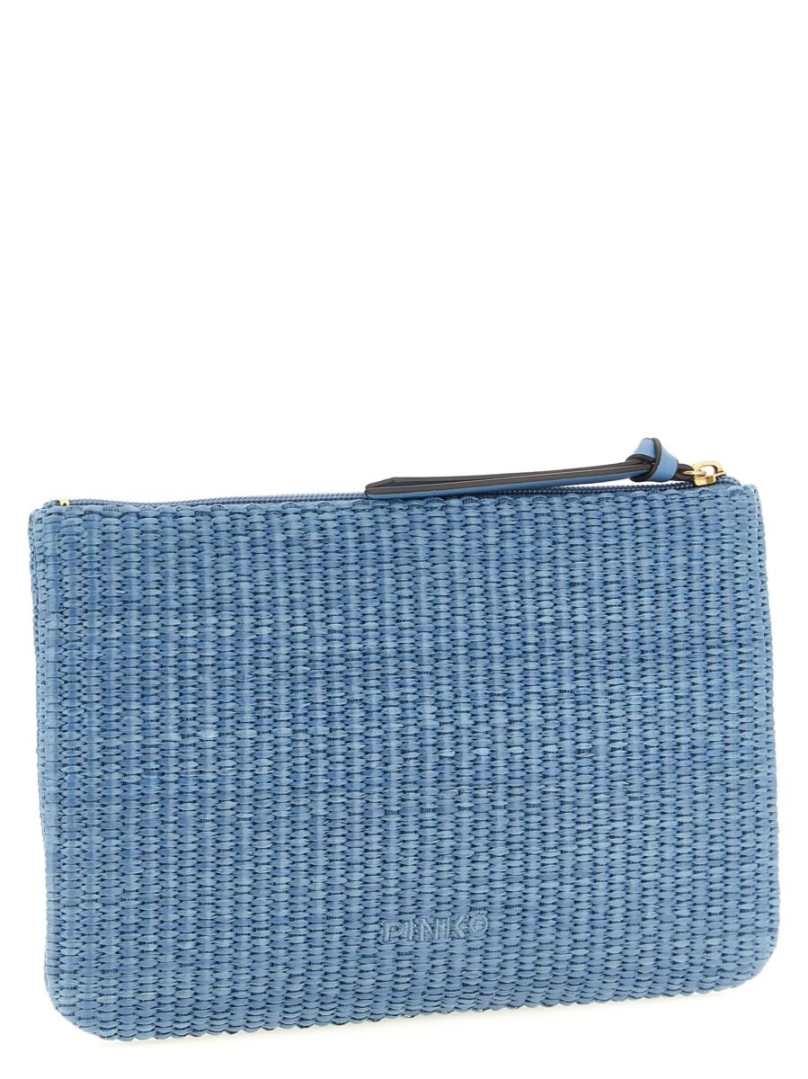 PINKO Blue Polypropylene Clutch Bag - Image 2