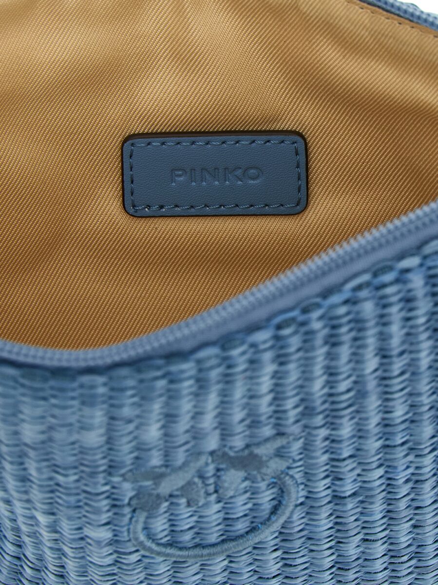 PINKO Blue Polypropylene Clutch Bag - Image 4