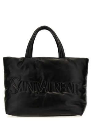 Saint Laurent Black Lamb Leather Tote Bag
