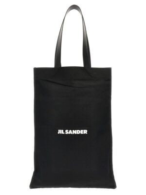 Jil Sander Black Cotton Tote Bag