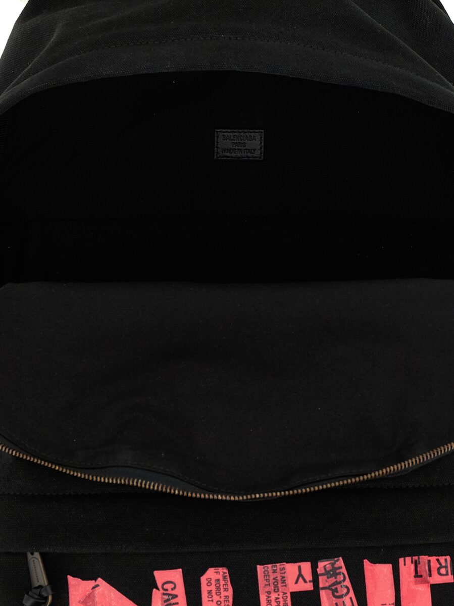 Balenciaga Black Cotton Backpack - Image 4
