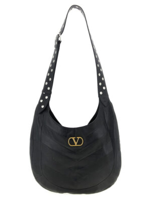 Valentino Garavani Black Lamb Leather Shoulder Bag