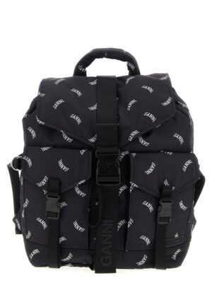 Ganni Black Polyester Backpack