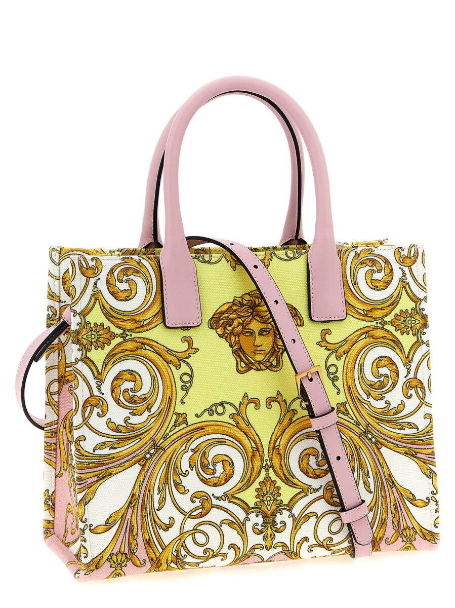 Versace Multicolor Cotton Tote Bag - Image 2