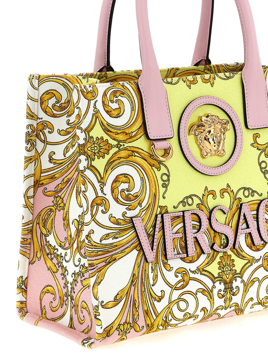Versace Multicolor Cotton Tote Bag - Image 3
