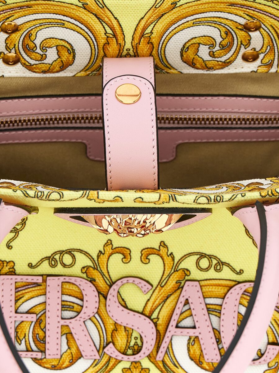 Versace Multicolor Cotton Tote Bag - Image 4