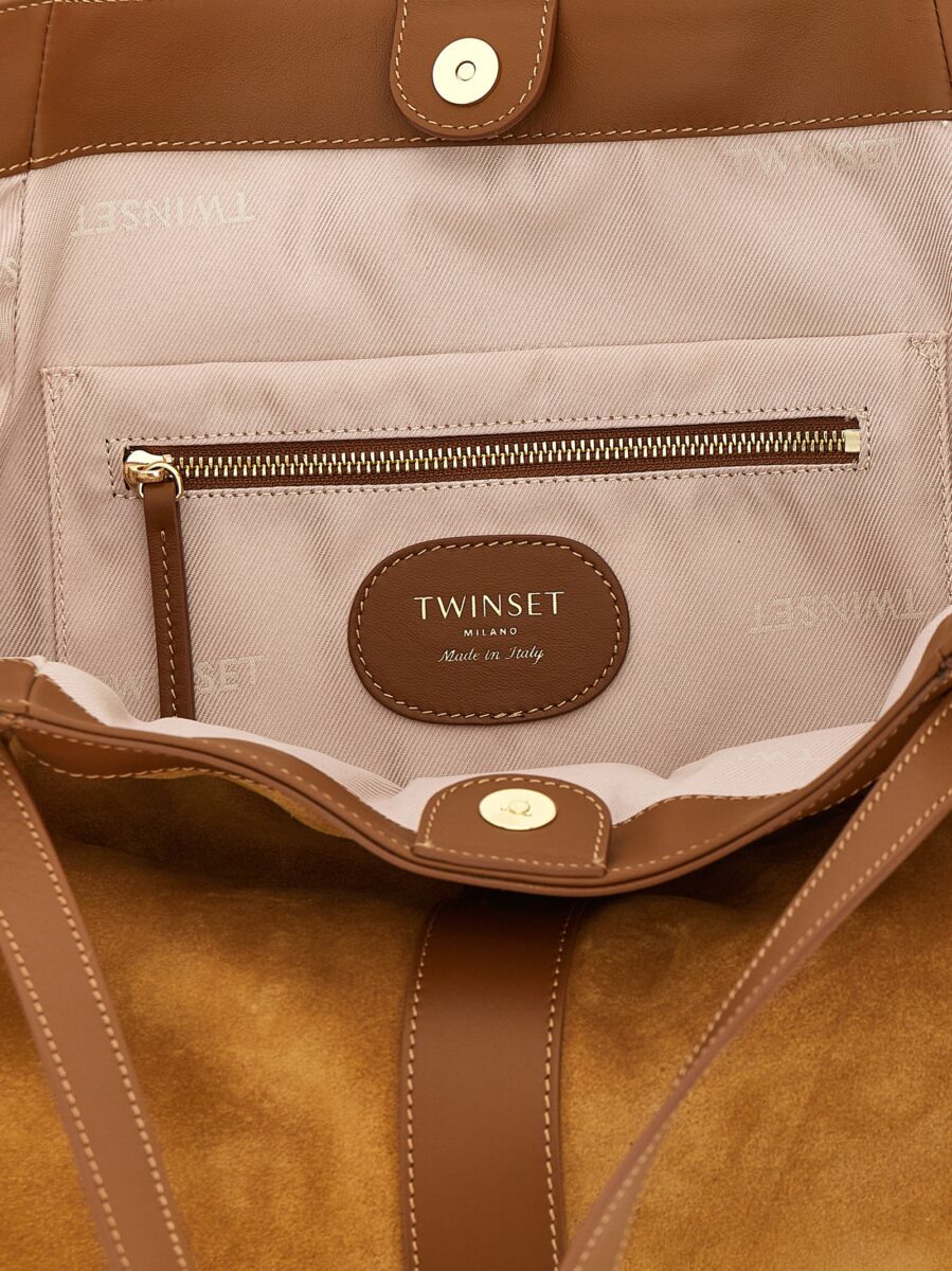 Twinset Brown Polyethylene Tote Bag - Image 4