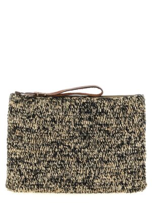 Ibeliv Bicolor Raffia Clutch Bag