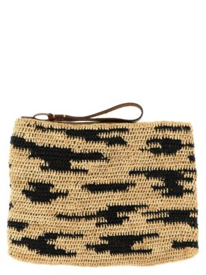 Ibeliv Multicolor Raffia Clutch Bag