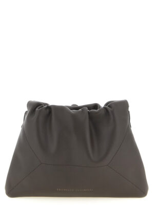 Brunello Cucinelli Brown Calfskin Clutch Bag