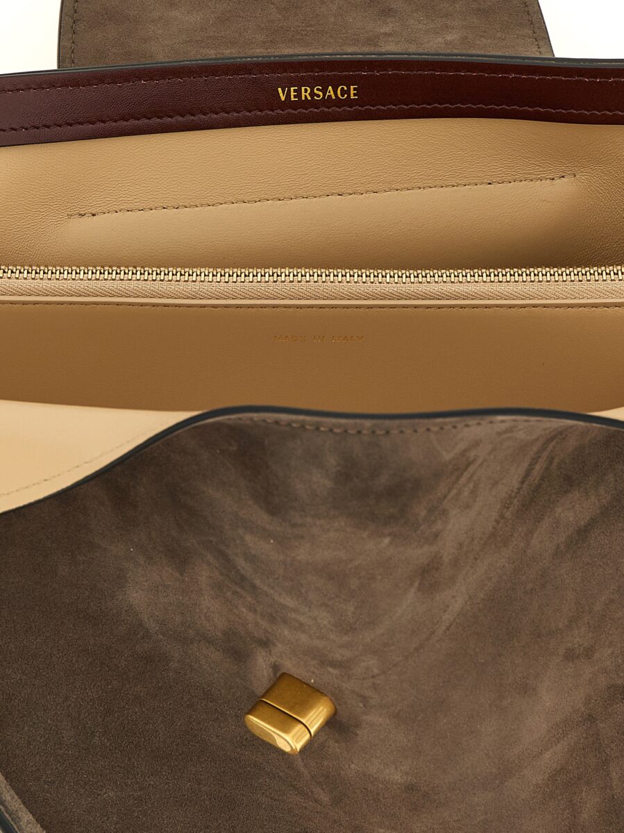 Versace Brown Calfskin Shoulder Bag - Image 4