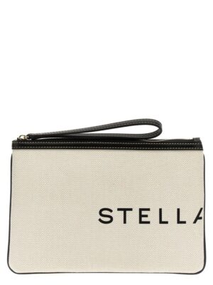 Stella McCartney Beige Cotton Clutch Bag