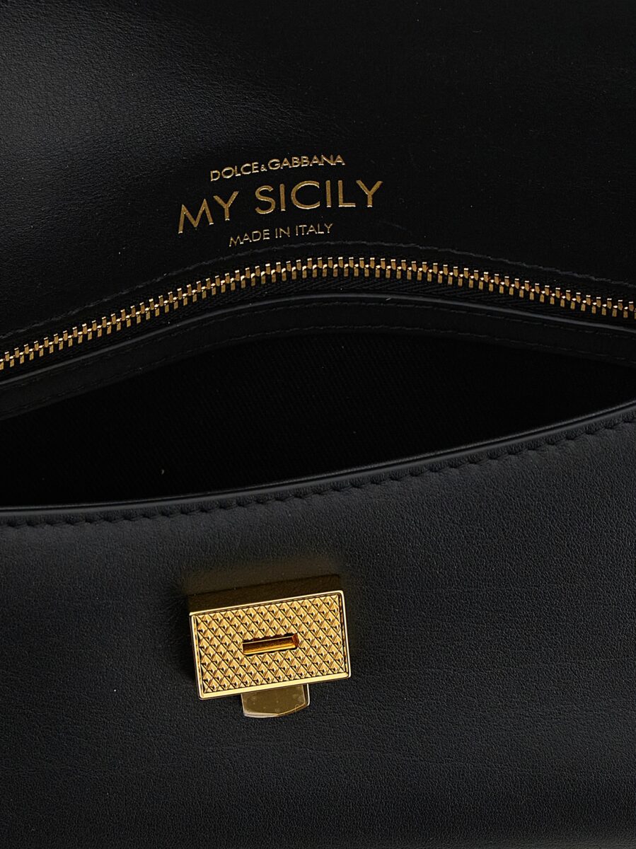 Dolce & Gabbana Black Calfskin Handbag - Image 4