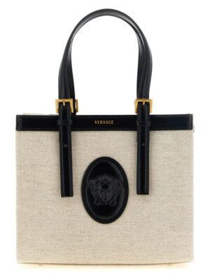 Versace Beige Linen Tote Bag