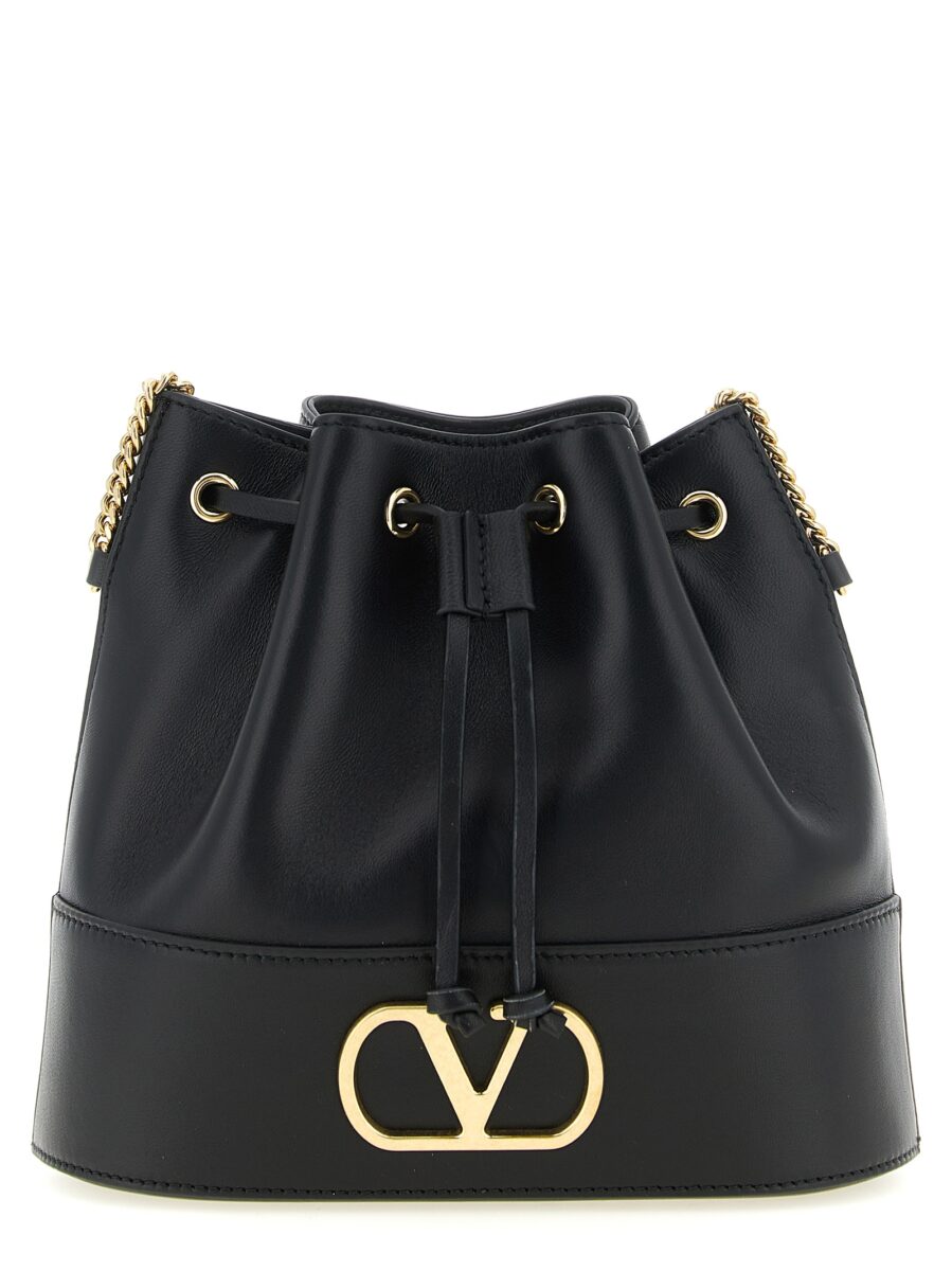 Valentino Garavani Black Lamb Leather Crossbody Bag