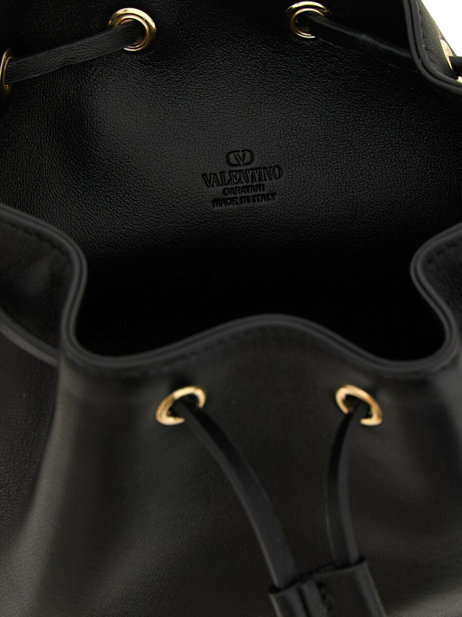 Valentino Garavani Black Lamb Leather Crossbody Bag - Image 4