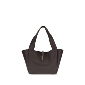 Saint Laurent Brown Calf Leather Bos Taurus Shoulder Bag