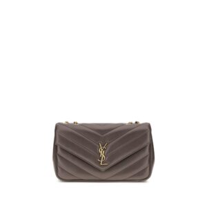 Saint Laurent Gray Lamb  Shoulder Bag