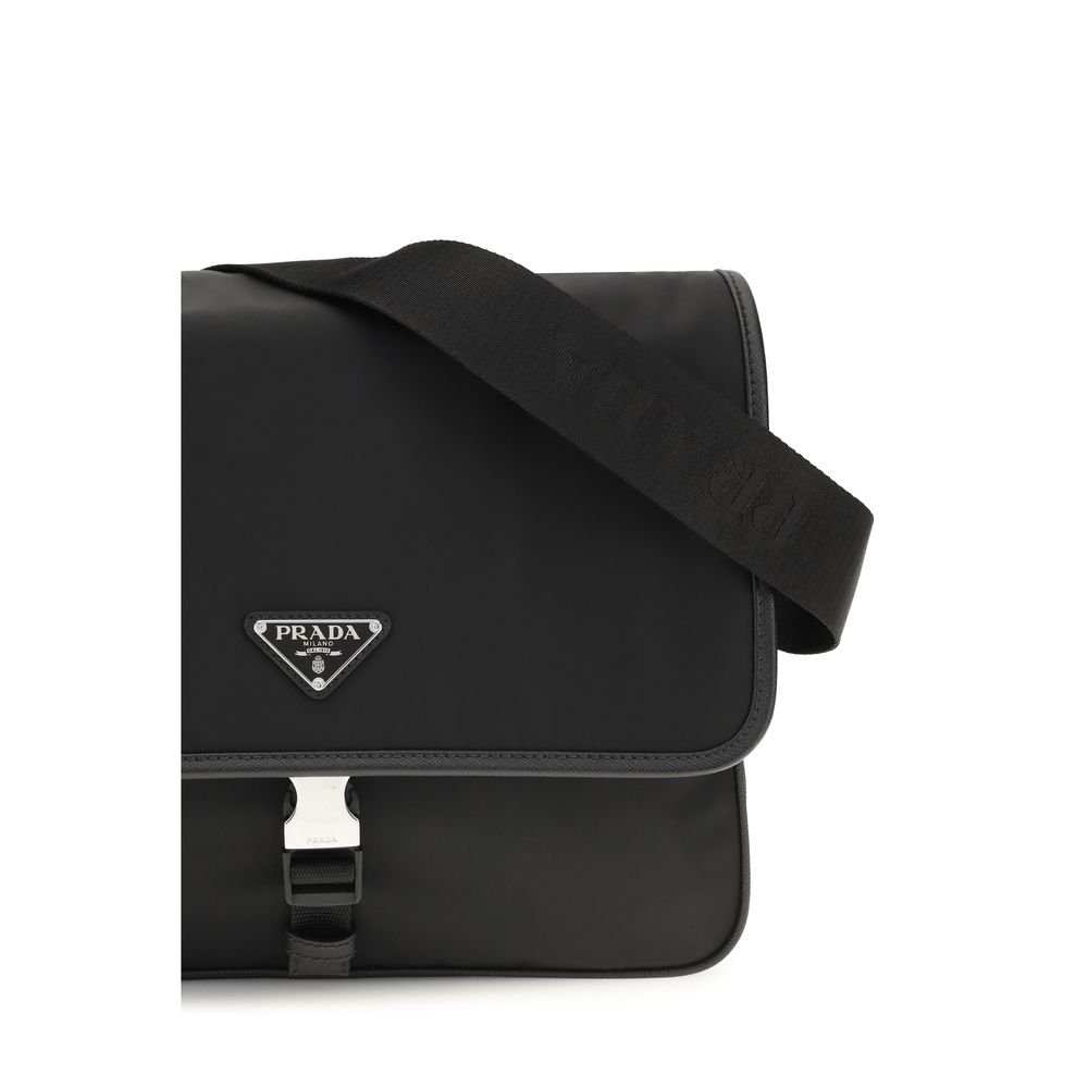 Prada Black Recycled Polyamide Shoulder Bag - Image 4