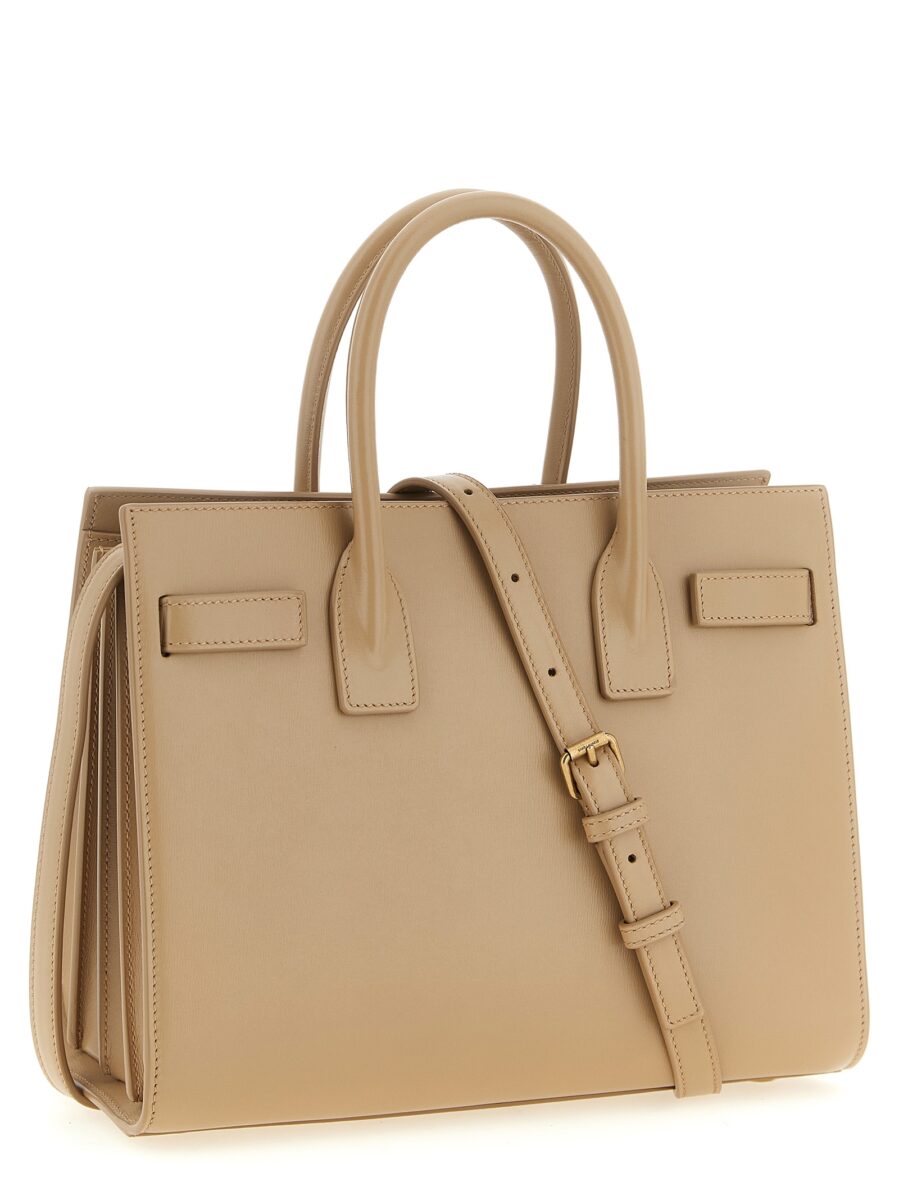 Saint Laurent Beige Calfskin Handbag - Image 2
