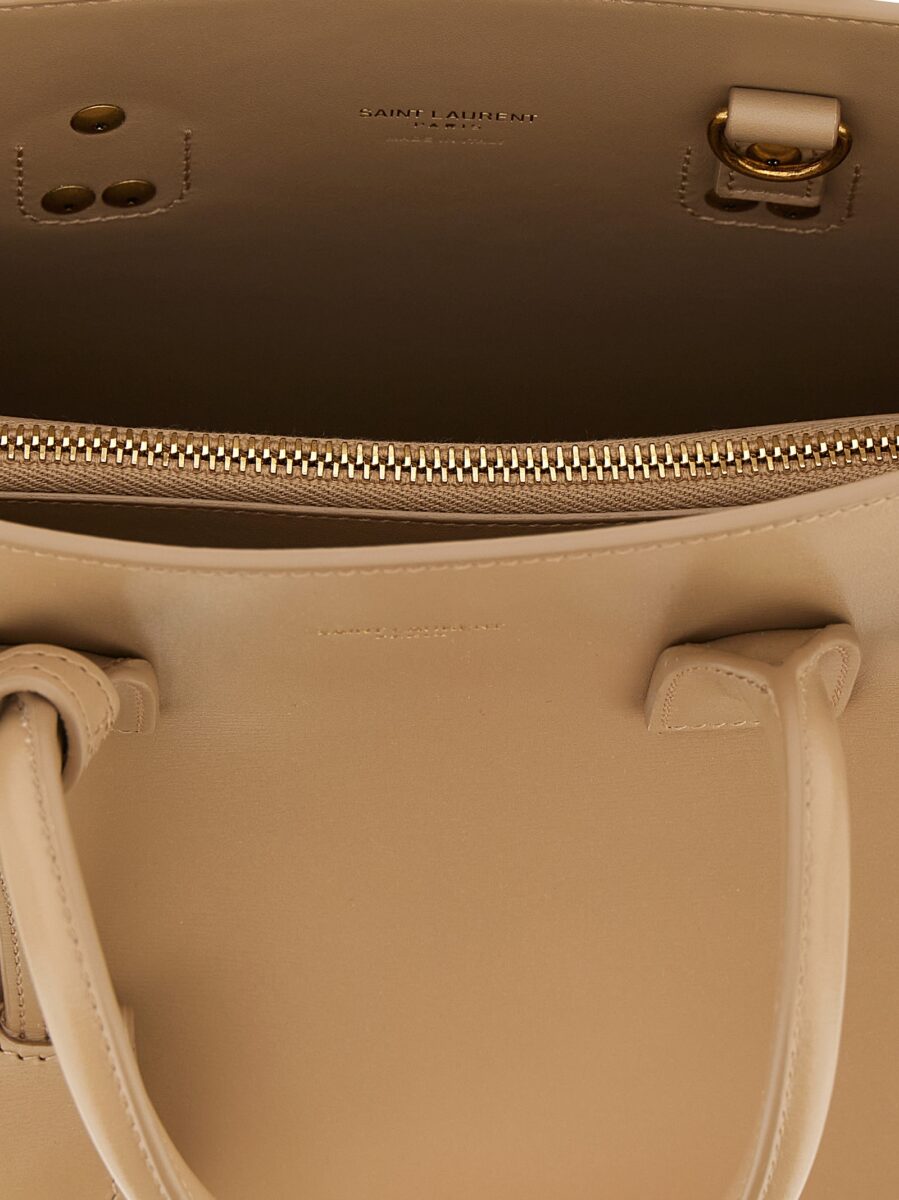 Saint Laurent Beige Calfskin Handbag - Image 4