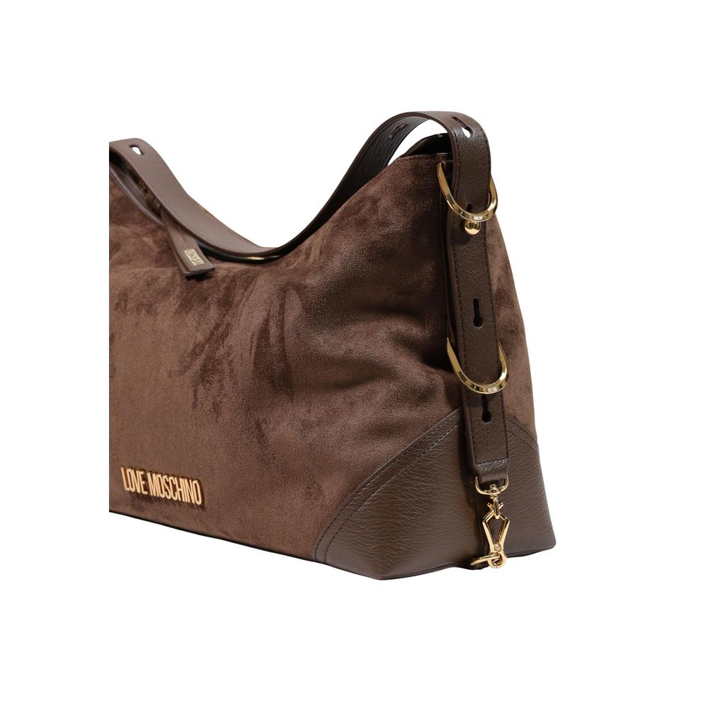 Love Moschino Brown Polyester Handbag - Image 4