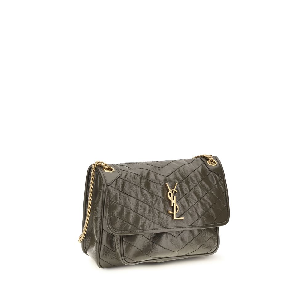 Saint Laurent Bicolor Calf Leather Bos Taurus Shoulder Bag - Image 2
