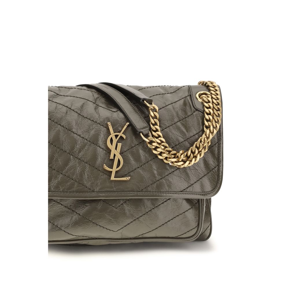 Saint Laurent Bicolor Calf Leather Bos Taurus Shoulder Bag - Image 4