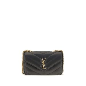 Saint Laurent Black Lamb  Shoulder Bag
