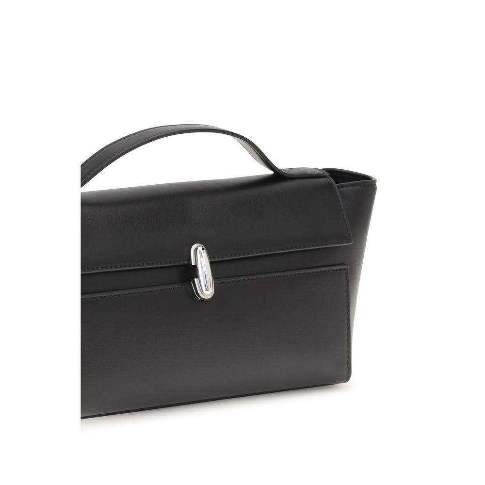 Savette Black Calf Leather Bos Taurus Clutch Bag - Image 4