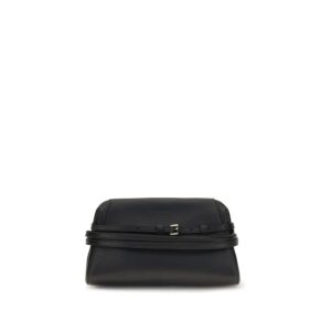 Moschino Black Goatskin Clutch Bag