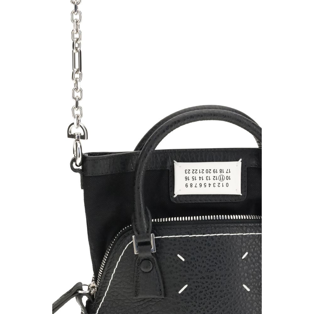 Maison Margiela Black Calf Leather Bos Taurus Handbag - Image 4