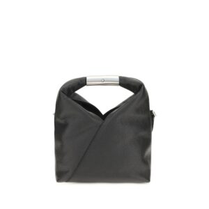 MM6 Black Calf Leather Bos Taurus Handbag