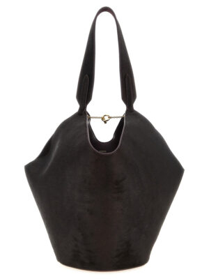 Khaite Bordeaux Calfskin Tote Bag