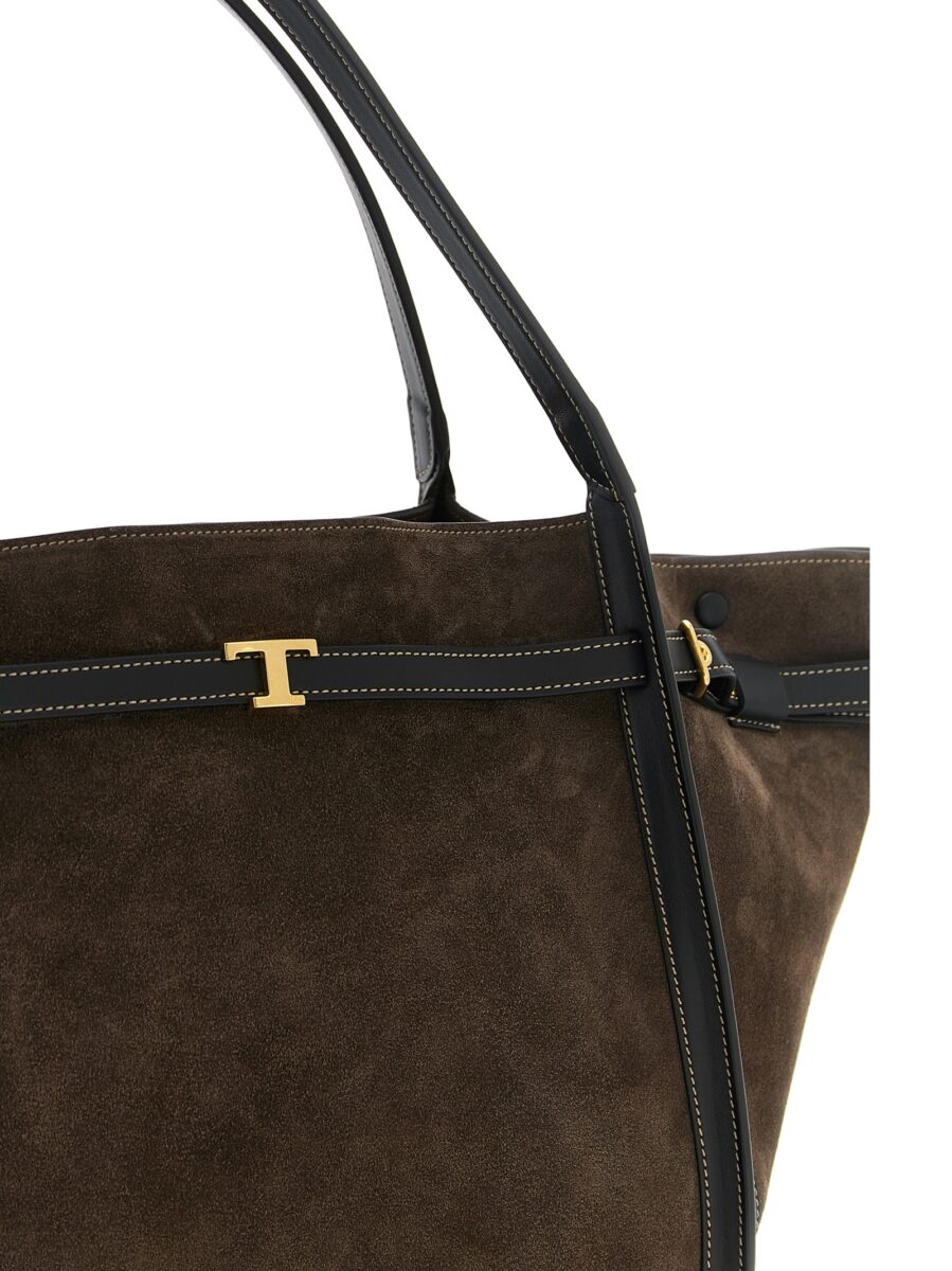 Tod's Brown Calfskin Tote Bag - Image 3
