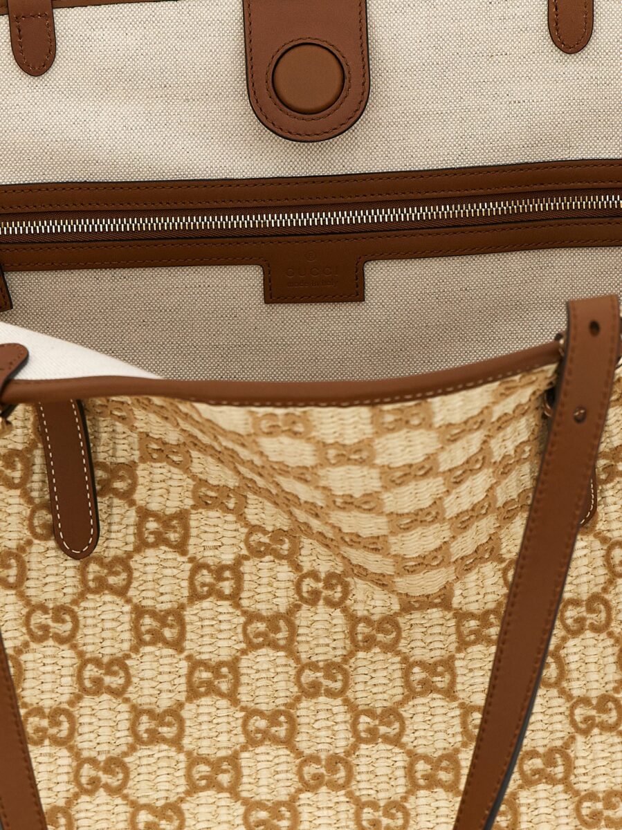 Gucci Brown Cotton Handbag - Image 4