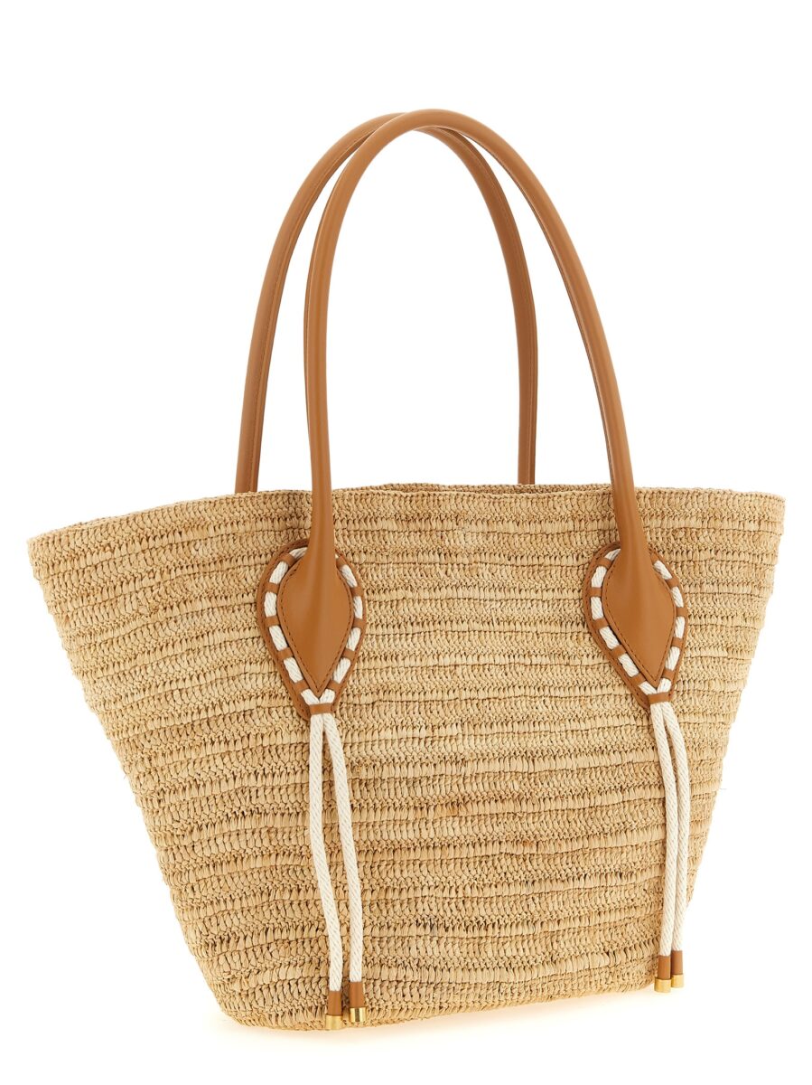Christian Louboutin Beige Raffia Tote Bag - Image 2