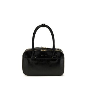 Marni Black Calf Leather Bos Taurus Handbag