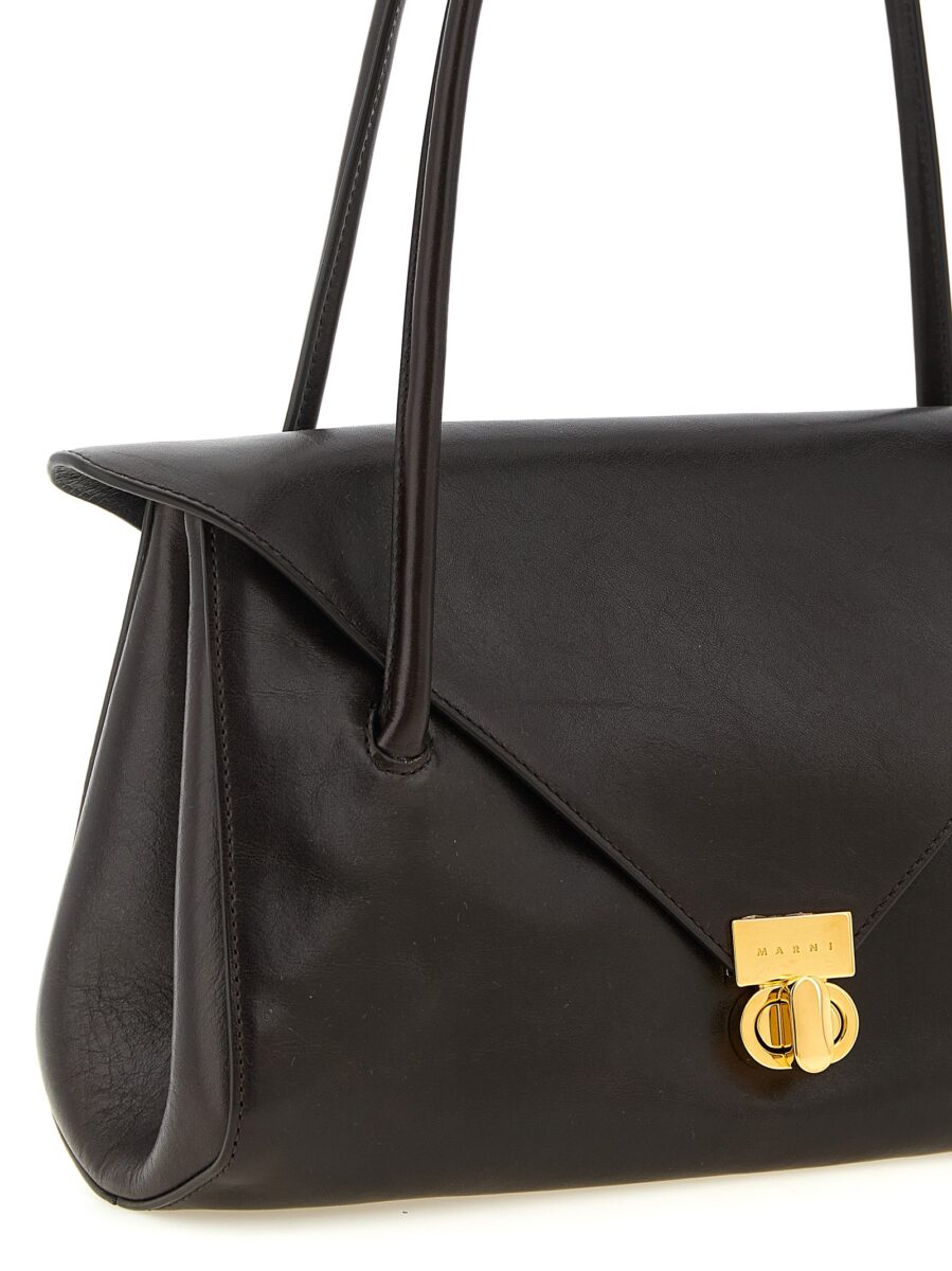 Marni Brown Calfskin Shoulder Bag - Image 3