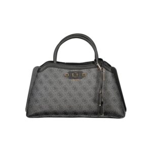 Guess Jeans Nero Poliuretano Women's Bag with Handles and Adjustable Strap