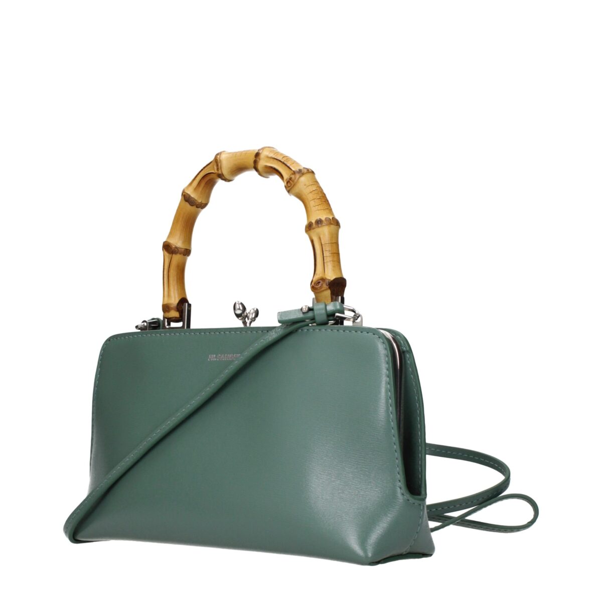 Jil Sander Green Leather Handbag - Image 2