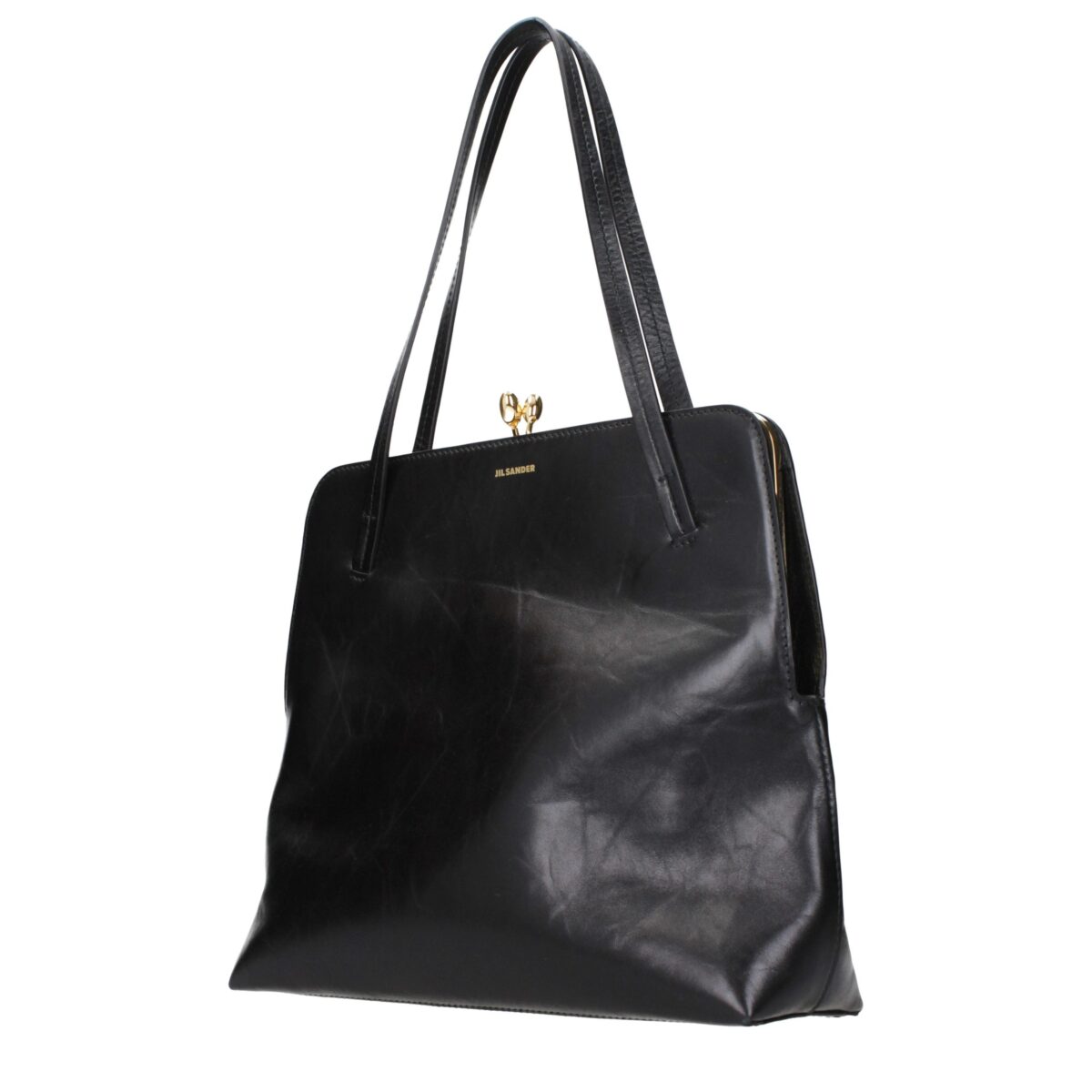 Jil Sander Black Leather Shoulder Bag - Image 2