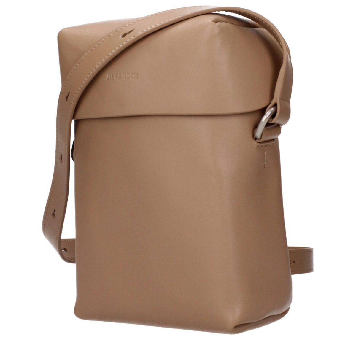 Jil Sander Brown Leather Crossbody Bag - Image 2