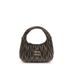 Miu Miu Brown Lamb  Shoulder Bag