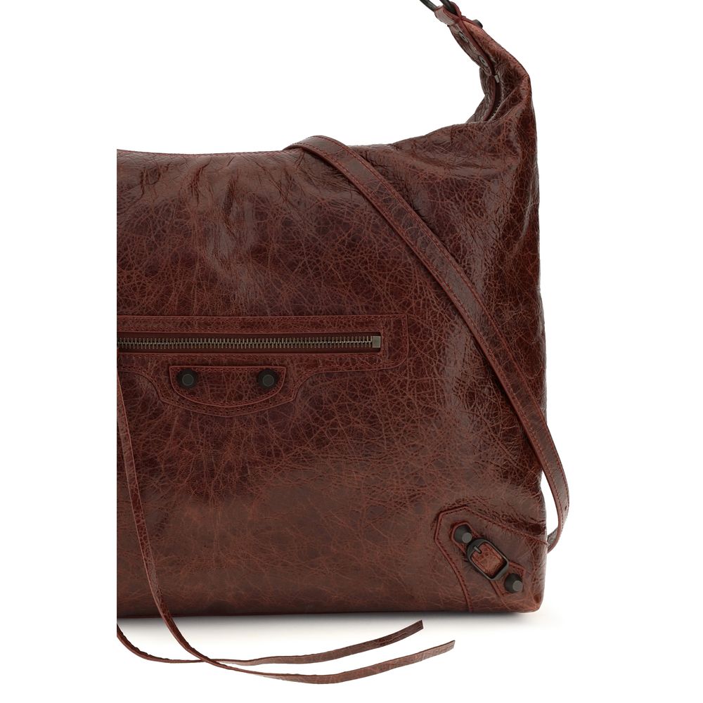 Balenciaga Bordeaux Lamb Shoulder Bag - Image 4