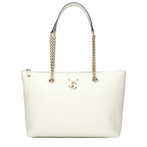 Jimmy Choo White Leather Shoulder Bag