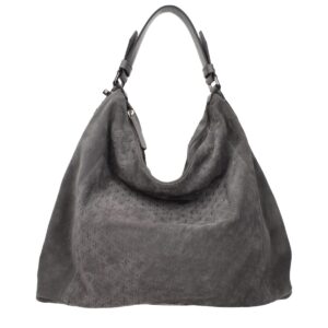 Jimmy Choo Gray Leather Shoulder Bag